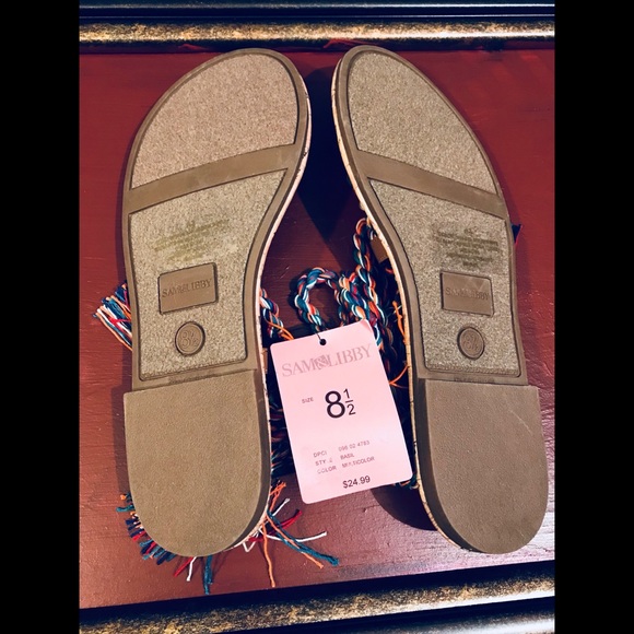 Boho Gladiator Ankle Tie Wrap Cork Sandals - Picture 5 of 5